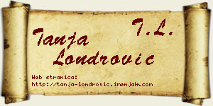 Tanja Londrović vizit kartica